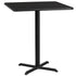 36'' Square Laminate Table Top with 30'' x 30'' Bar Height Table Base