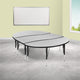 Grey |#| 3 Piece 86inch Oval Wave Flexible Grey Kids Adjustable Activity Table Set