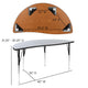 Grey |#| 3 Piece 86inch Oval Wave Flexible Grey Adjustable Activity Table Set