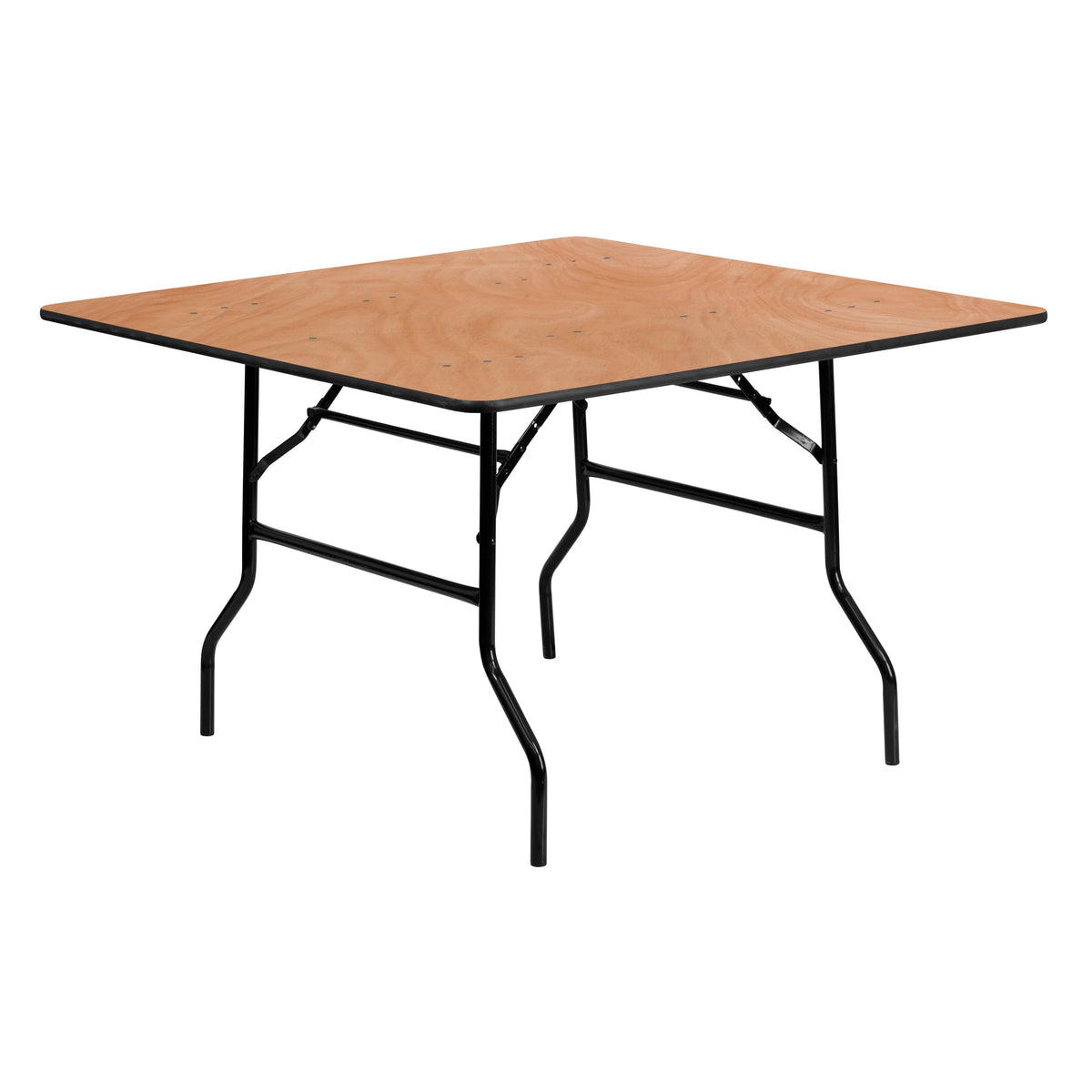 4-Foot Square Wood Folding Banquet Table - Event & Catering Table