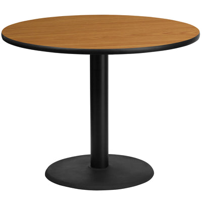 42'' Round Laminate Table Top with 24'' Round Table Height Base - View 1