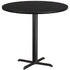 42'' Round Laminate Table Top with 33'' x 33'' Bar Height Table Base