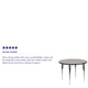 Gray |#| 48inch Round Grey HP Laminate Activity Table - Standard Height Adjustable Legs