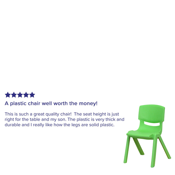Green |#| 4 Pack Green Plastic Stack School Chair with 12inch Seat Height - Kids Chair
