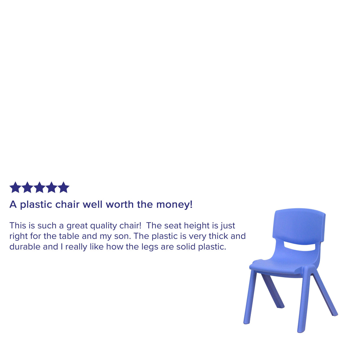 Blue |#| 4 Pack Blue Plastic Stack School Chair with 12inch Seat Height - Kids Chair