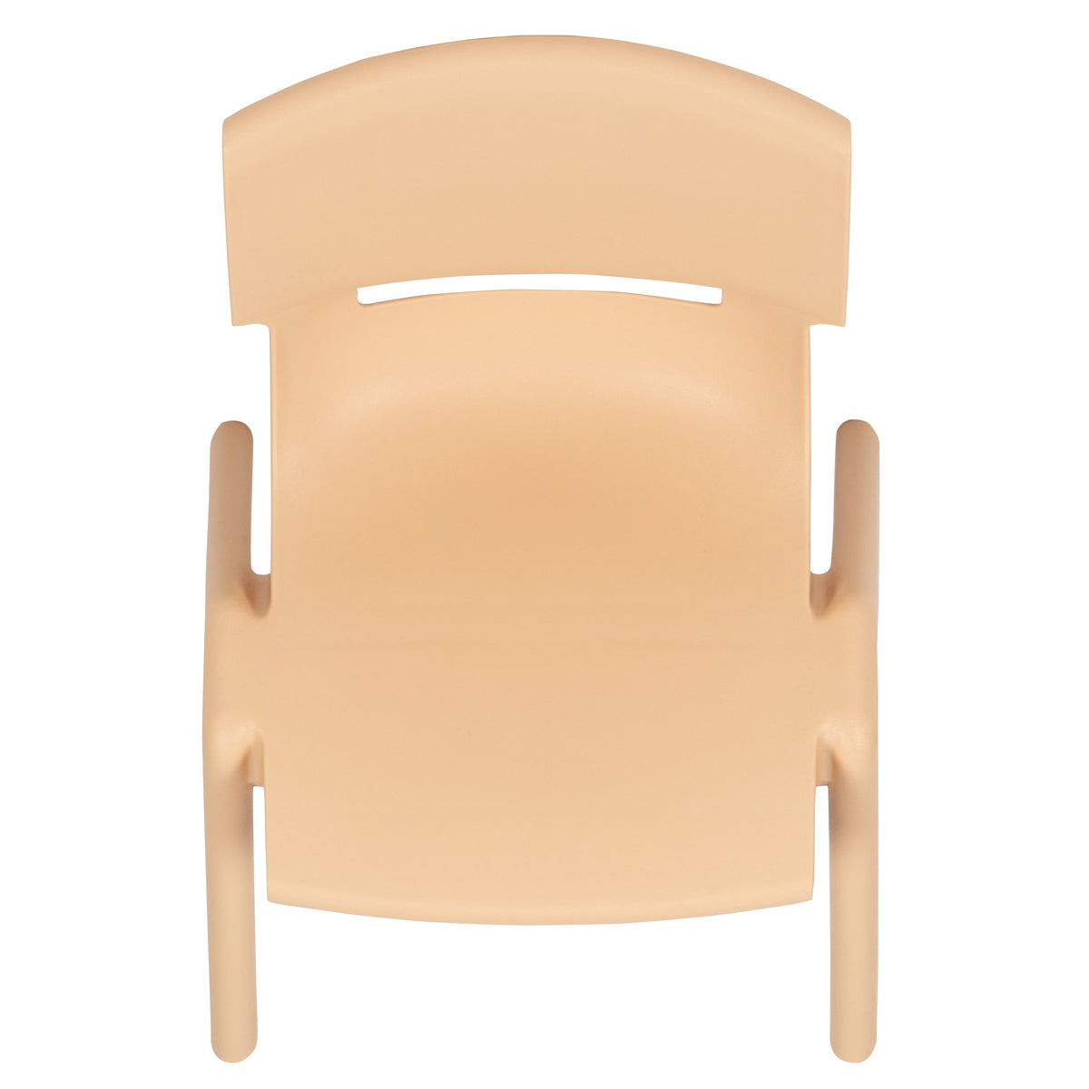 Natural |#| 4 Pack Natural Plastic Stack School Chair with 12inch Seat Height - Kids Chair