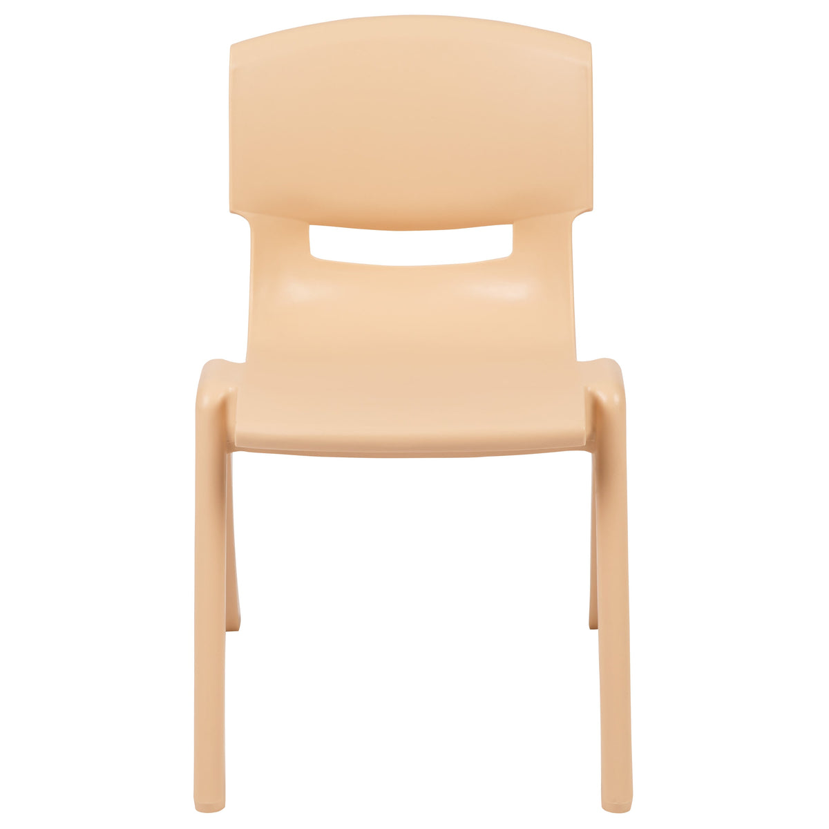 Natural |#| 4 Pack Natural Plastic Stack School Chair with 13.25inchH Seat, K-2 School Chair