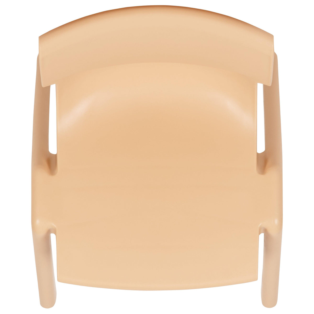 Natural |#| 4 Pack Natural Plastic Stack School Chair with 13.25inchH Seat, K-2 School Chair