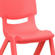 Red |#| 4 Pack Red Plastic Stack School Chair with 13.25inchH Seat, K-2 School Chair