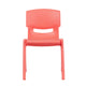 Assorted |#| 4 Pack Plastic Stackable K-2 School Chair with 13.25inchH Seat, Assorted Colors