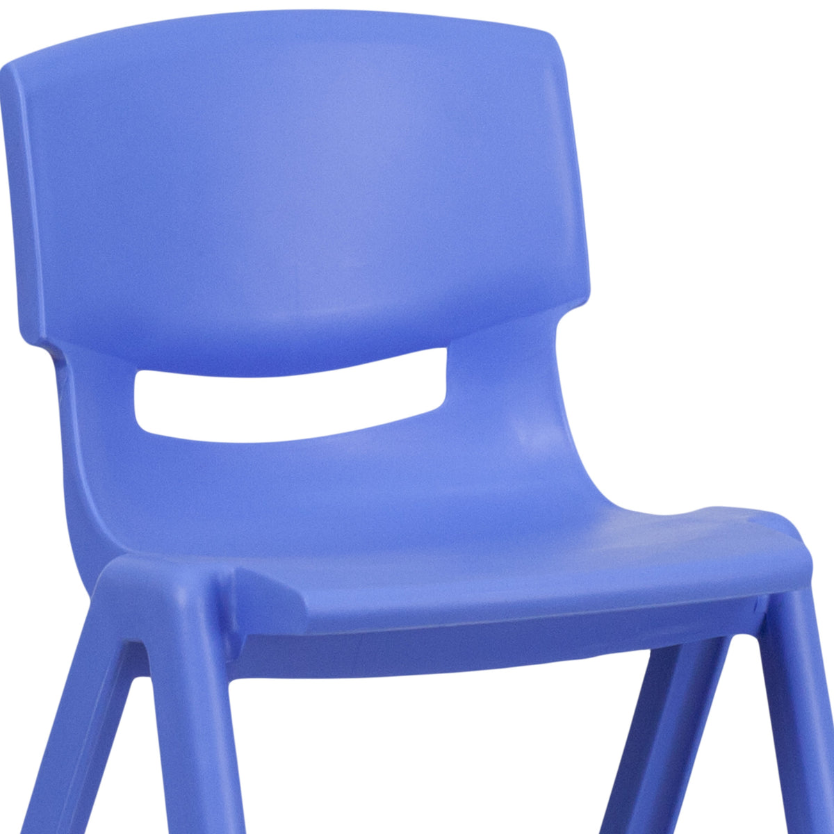 Blue |#| 4 Pack Blue Plastic Stack School Chair with 13.25inchH Seat, K-2 School Chair