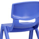 Blue |#| 4 Pack Blue Plastic Stack School Chair with 13.25inchH Seat, K-2 School Chair