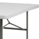 5-Foot Bi-Fold Granite White Plastic Folding Table with Handle - Event Table