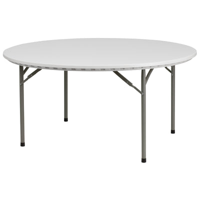 5-Foot Round Plastic Folding Table