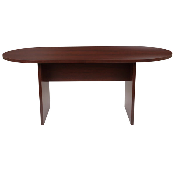 Mahogany |#| 6 Foot (72 inch) Classic Oval Conference Table in Mahogany - Meeting Table