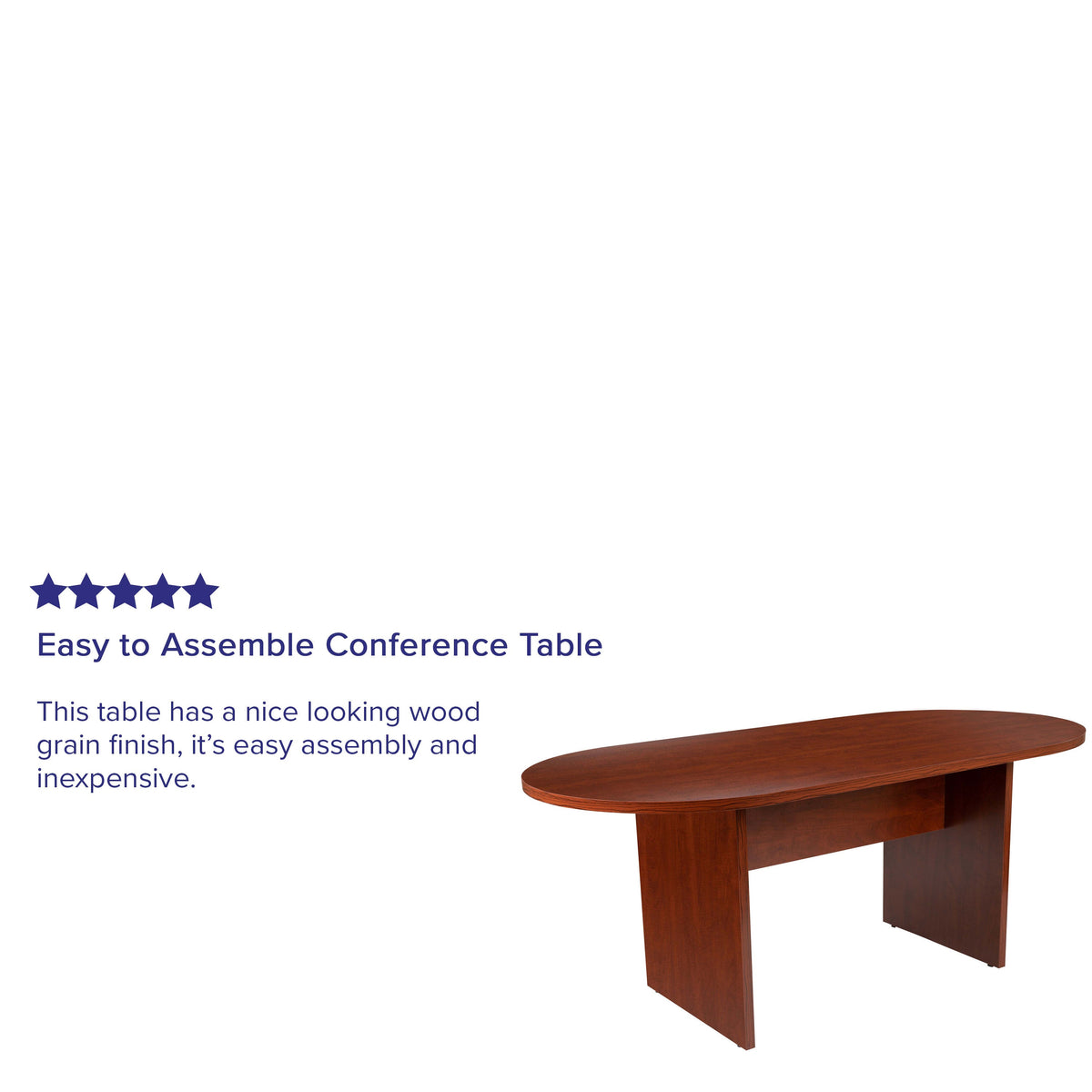 Cherry |#| 6 Foot (72 inch) Classic Oval Conference Table in Cherry - Meeting Table