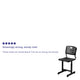 Adjustable Height Black Student Chair with Black Pedestal Frame