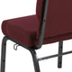 Maroon Fabric/Silver Vein Frame |#| 20.5inch Maroon Molded Foam Stacking Church Chair