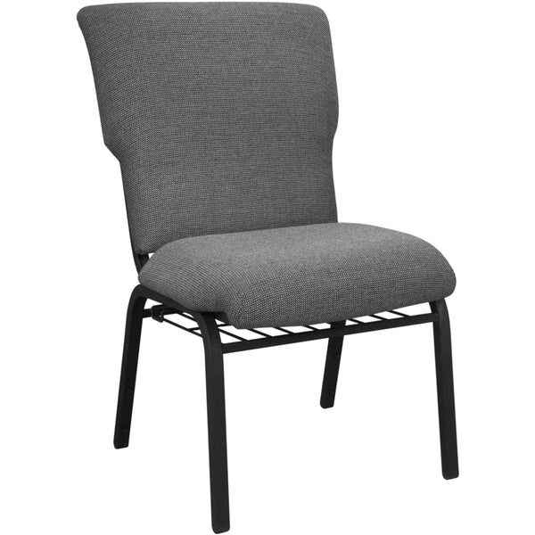 Jute Fabric/Black Frame |#| Jute Discount Church Chair - 21 in. Wide