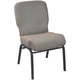 Tan Speckle Fabric/Black Frame |#| Tan Speckle Church Chair - 20 in. Wide