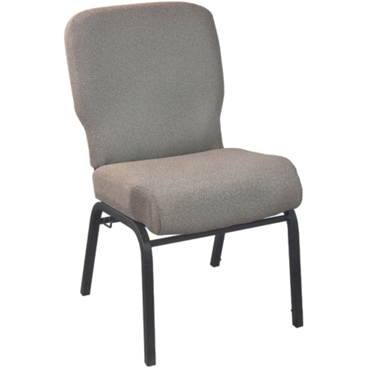 Tan Speckle Fabric/Black Frame |#| Tan Speckle Church Chair - 20 in. Wide