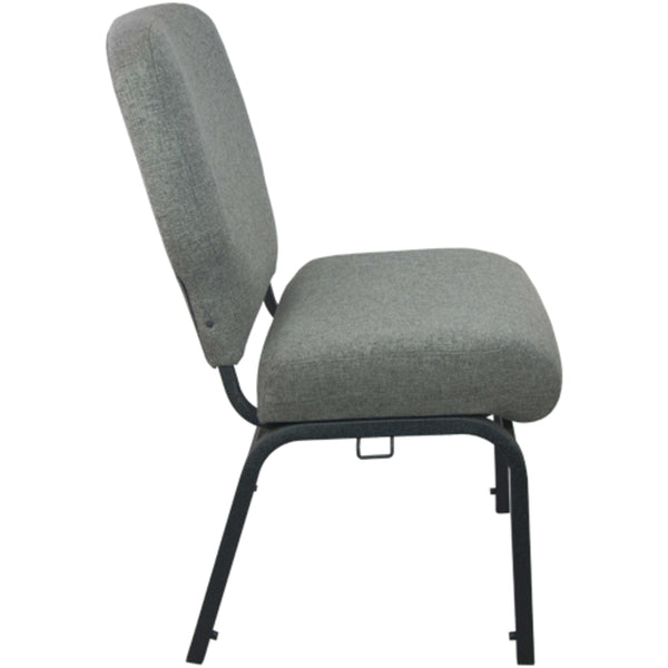 Black Fabric/Black Frame |#| Signature Elite Black Church Chair - 20 in. Wide