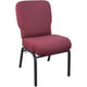 Maroon Fabric/Black Frame |#| Signature Elite Maroon Church Chair - 20 in. Wide