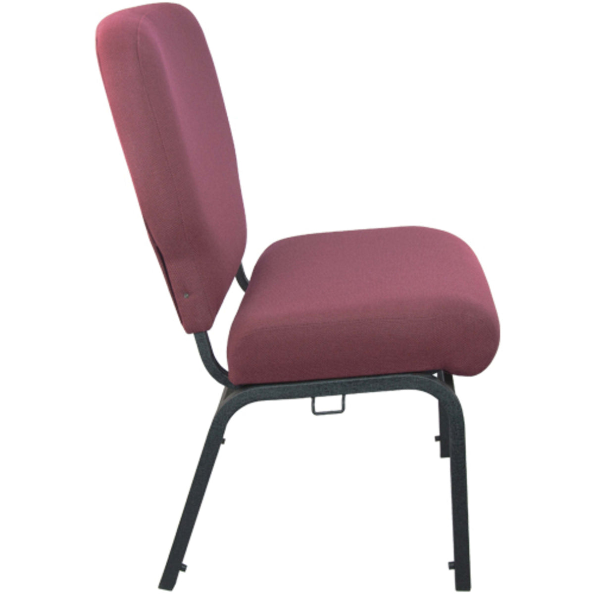 Maroon Fabric/Black Frame |#| Signature Elite Maroon Church Chair - 20 in. Wide