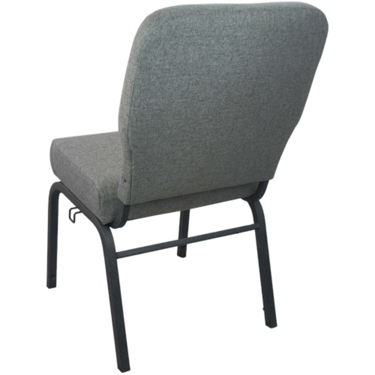 Charcoal Gray Fabric/Black Frame |#| Charcoal Gray Church Chair - 20 in. Wide