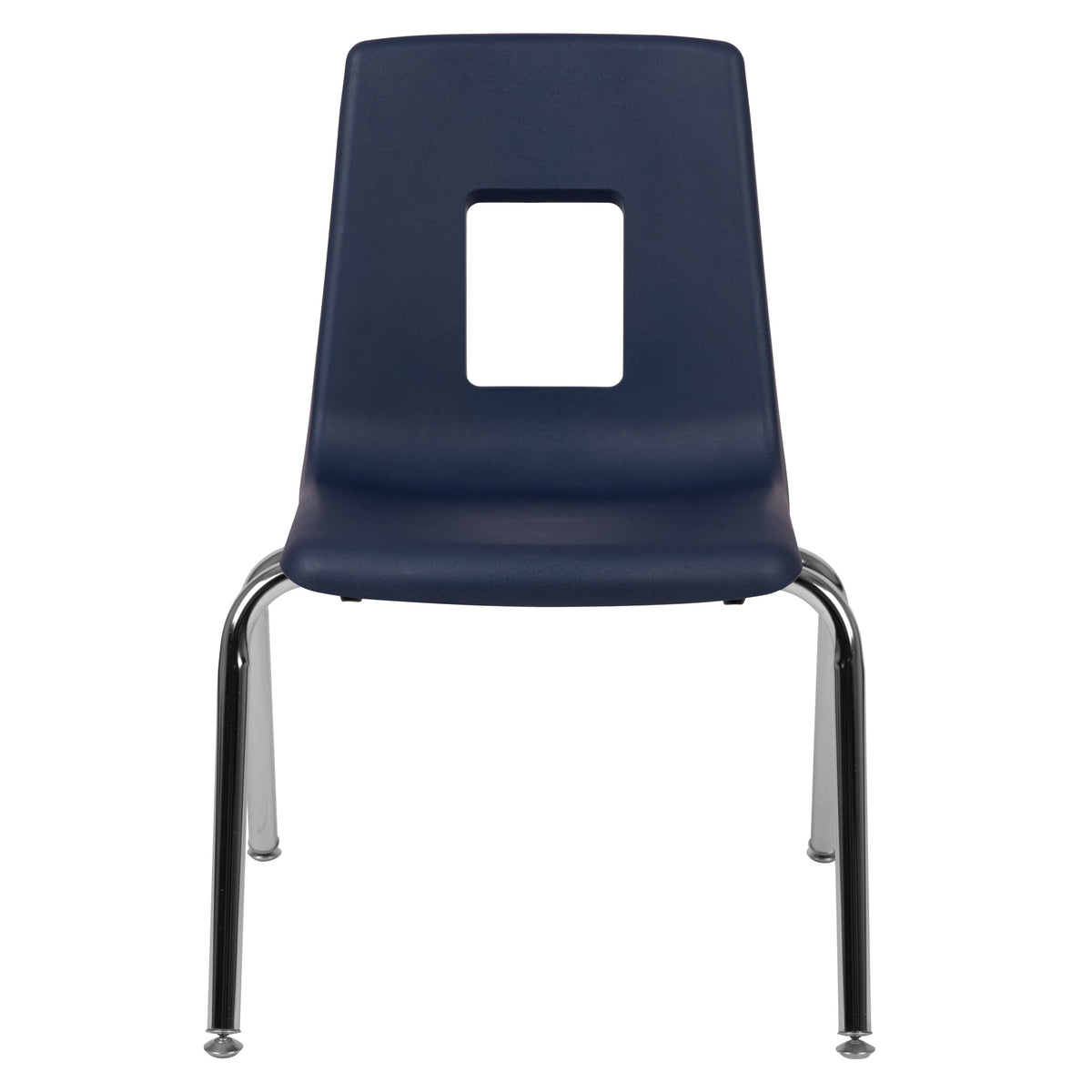 Navy |#| Navy Student Stack Chair 16inchH Seat - School Classroom Chair for 3rd-7th Grade