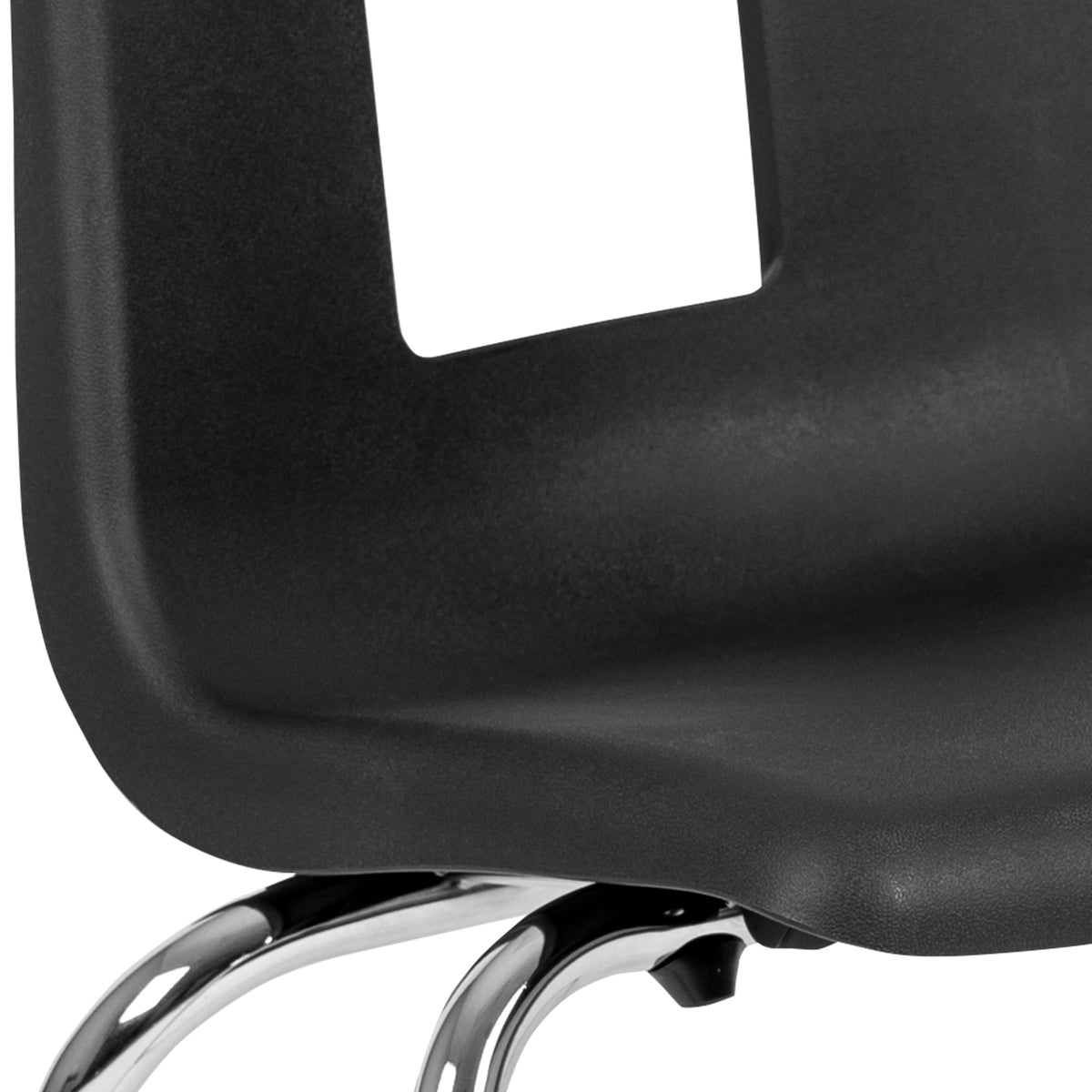 Black |#| Black Student Stack Chair 16inchH Seat - School Classroom Chair for 3rd-7th Grade