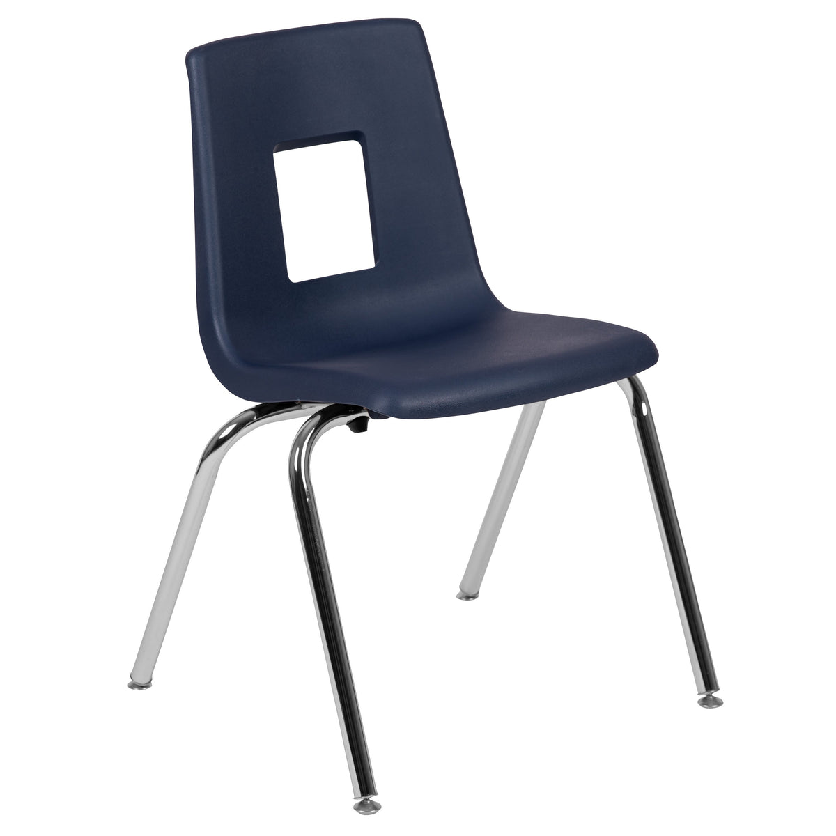 Navy |#| Navy Student Stack Chair 18inchH Seat - Classroom Chair for Middle-High-Adults