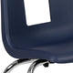 Navy |#| Navy Student Stack Chair 18inchH Seat - Classroom Chair for Middle-High-Adults