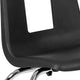 Black |#| Black Student Stack Chair 18inchH Seat - Classroom Chair for Middle-High-Adults