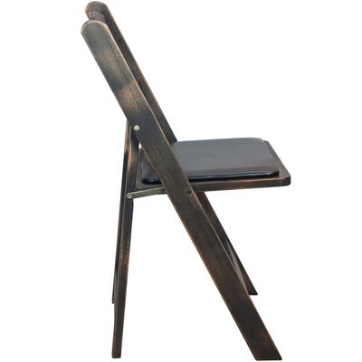 Advantage Wood Folding Wedding Chair with Padded Seat - View 2