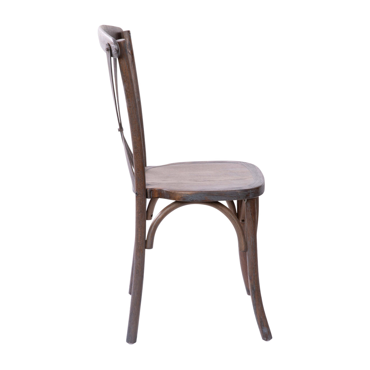 Dark Driftwood |#| Gray Wash Dark Driftwood X-Back Dining Chairs