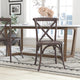 Dark Driftwood |#| Gray Wash Dark Driftwood X-Back Dining Chairs