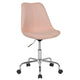 Pink |#| Mid-Back Pink Fabric Task Office Chair with Pneumatic Lift and Chrome Base
