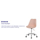 Pink |#| Mid-Back Pink Fabric Task Office Chair with Pneumatic Lift and Chrome Base