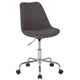Dark Gray |#| Mid-Back Dark Gray Fabric Task Office Chair with Pneumatic Lift and Chrome Base