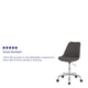 Dark Gray |#| Mid-Back Dark Gray Fabric Task Office Chair with Pneumatic Lift and Chrome Base