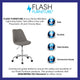 Light Gray |#| Mid-Back Light Gray Fabric Task Office Chair with Pneumatic Lift and Chrome Base