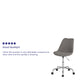 Light Gray |#| Mid-Back Light Gray Fabric Task Office Chair with Pneumatic Lift and Chrome Base
