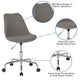 Light Gray |#| Mid-Back Light Gray Fabric Task Office Chair with Pneumatic Lift and Chrome Base