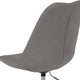 Light Gray |#| Mid-Back Light Gray Fabric Task Office Chair with Pneumatic Lift and Chrome Base