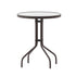 Bellamy 23.75'' Round Tempered Glass Metal Table