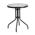 Bellamy 23.75'' Round Tempered Glass Metal Table