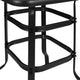 Navy |#| 5 Piece Outdoor Bar Height Set-Glass Patio Bar Table-Navy All-Weather Barstools