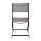 Gray |#| 2 Pack Commercial Outdoor Flex Comfort Folding Chair with Metal Frame in Gray