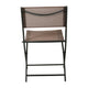 Brown |#| 2 Pack Commercial Outdoor Flex Comfort Folding Chair with Metal Frame in Brown